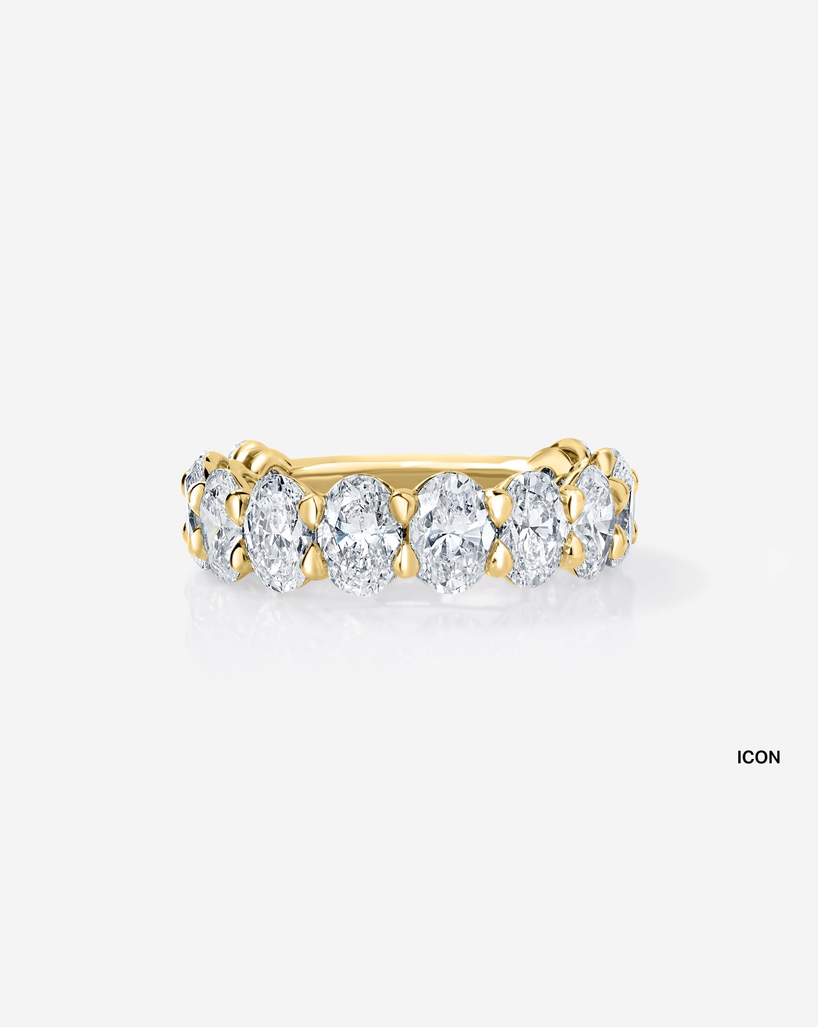 Oval 3/4 Lab Diamond Band