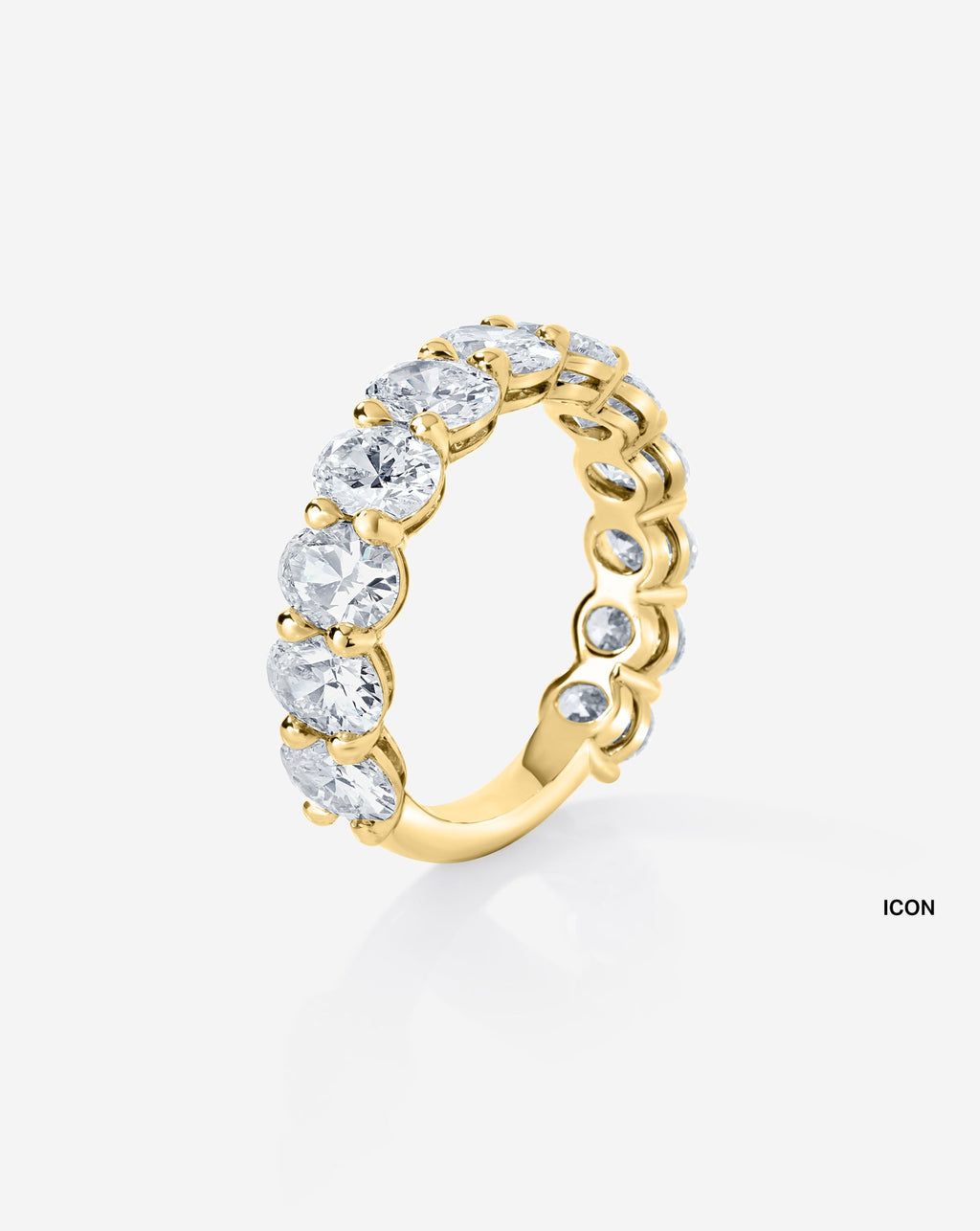 Oval 3/4 Lab Diamond Band