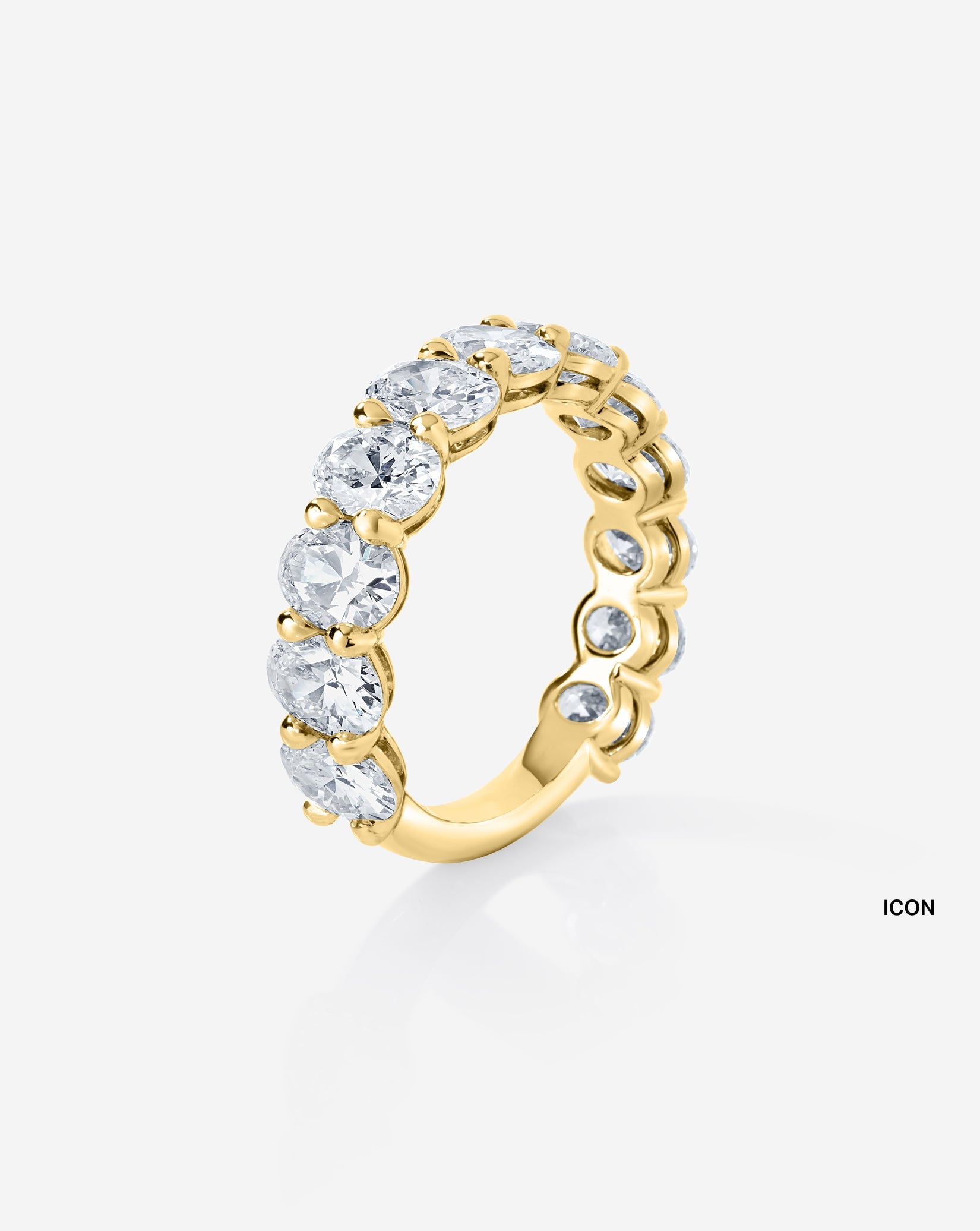 Oval 3/4 Lab Diamond Band