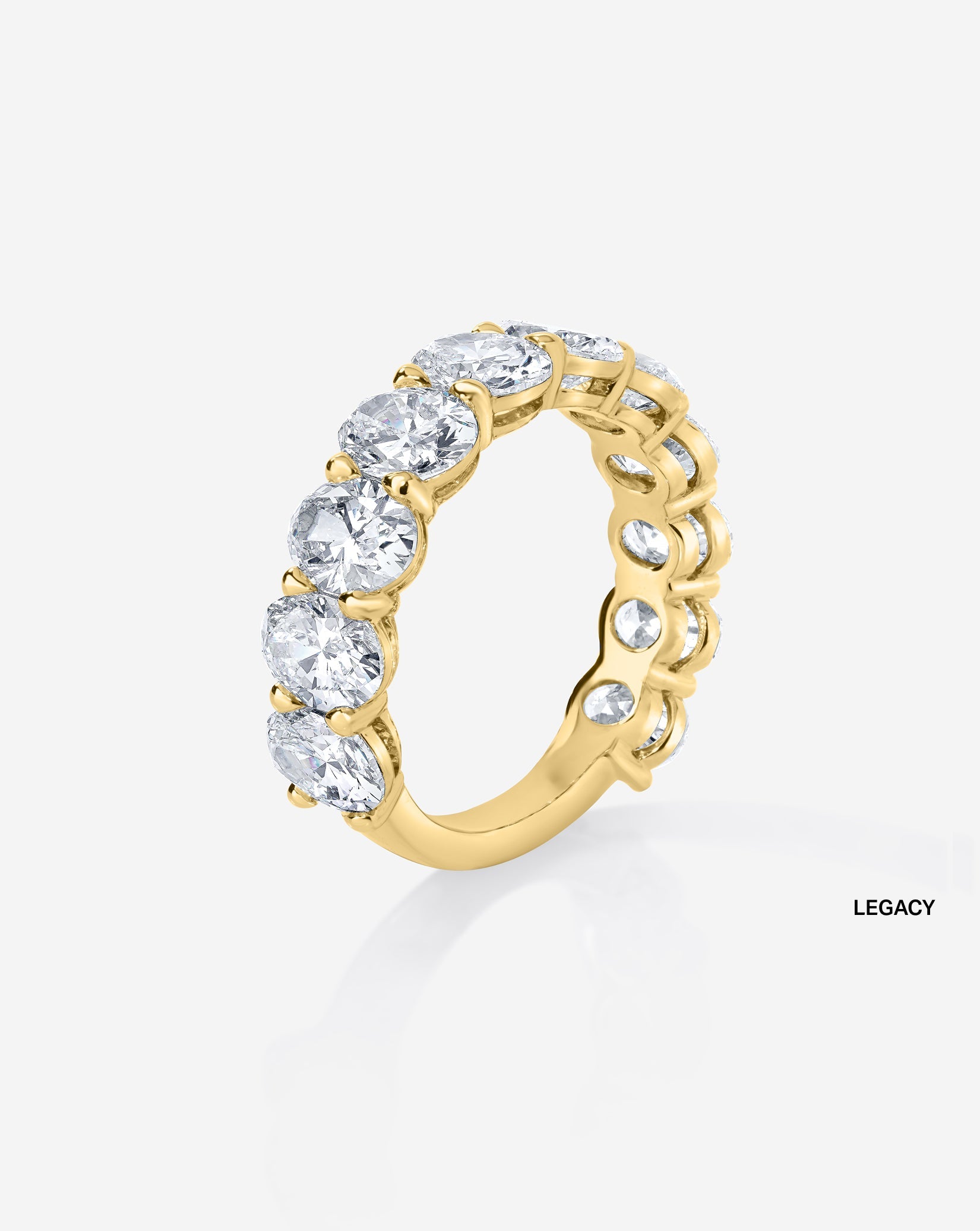 Oval 3/4 Lab Diamond Band