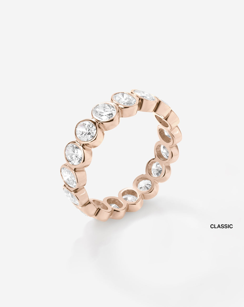 Lab Diamond Oval Bezel Eternity Band