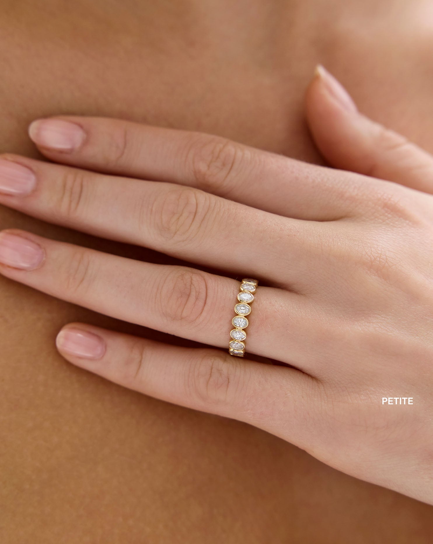 Oval Bezel Eternity Band