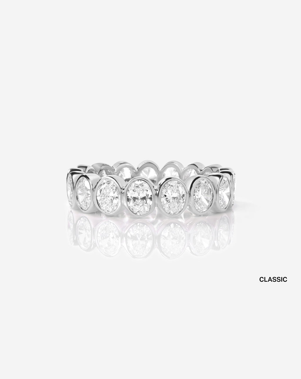 Lab Diamond Oval Bezel Eternity Band