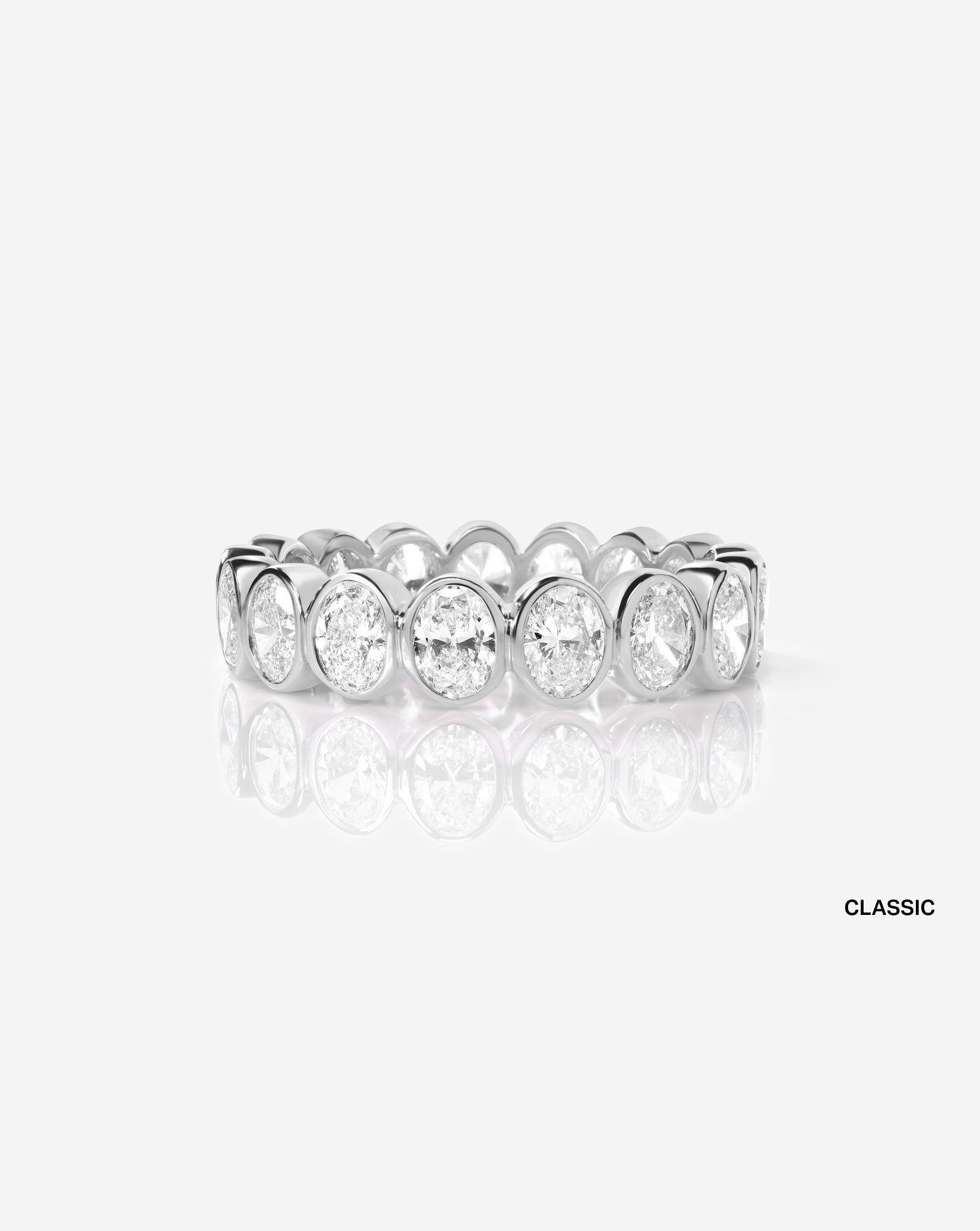 Lab Diamond Oval Bezel Eternity Band