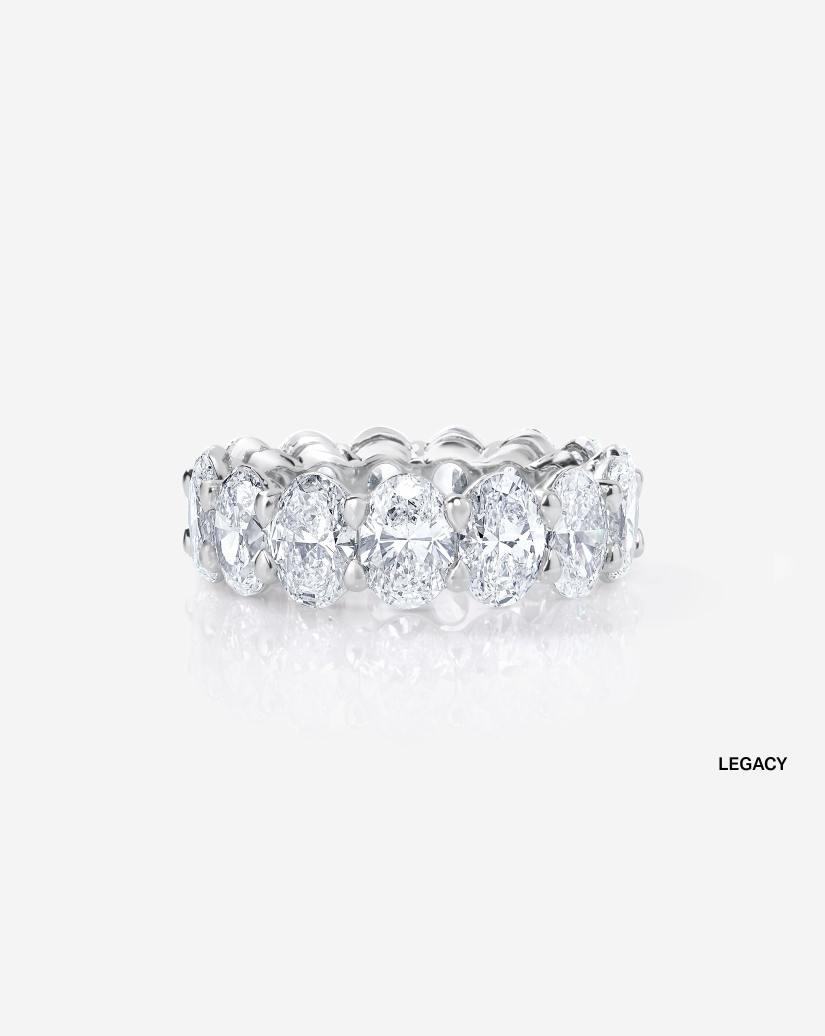 Oval Lab Diamond Eternity Band