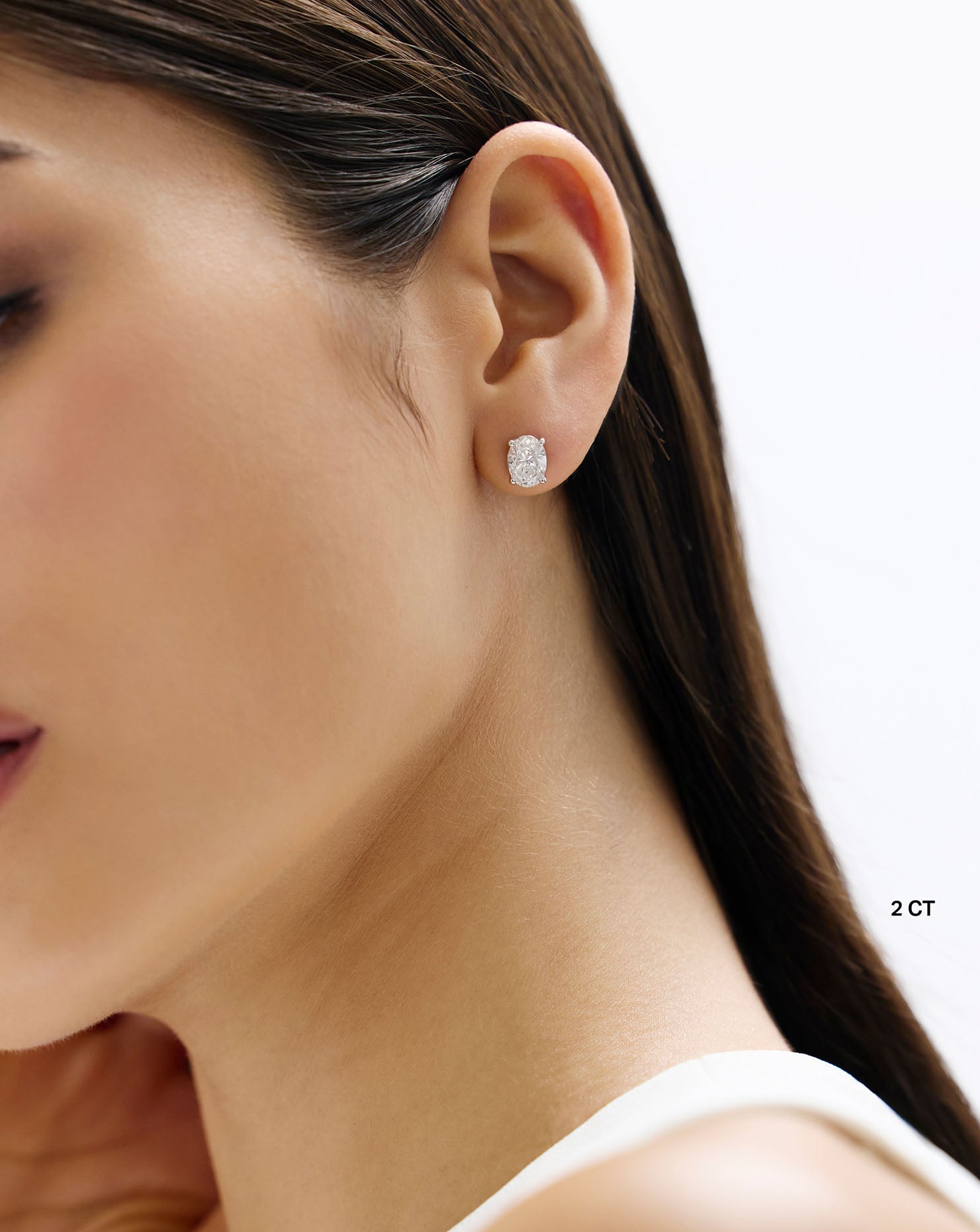 Oval Lab Diamond Studs