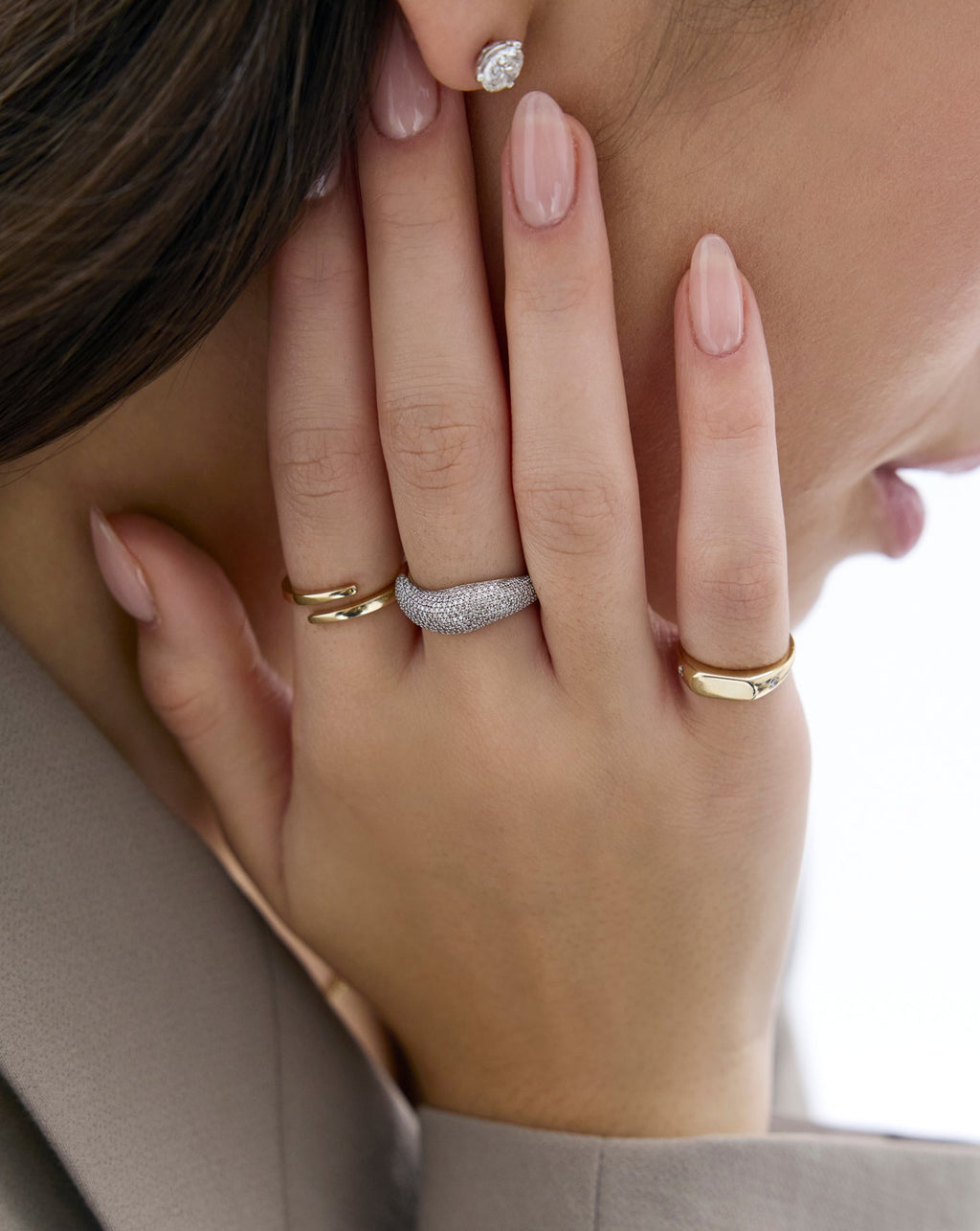 Pavé Movement Cloud Ring