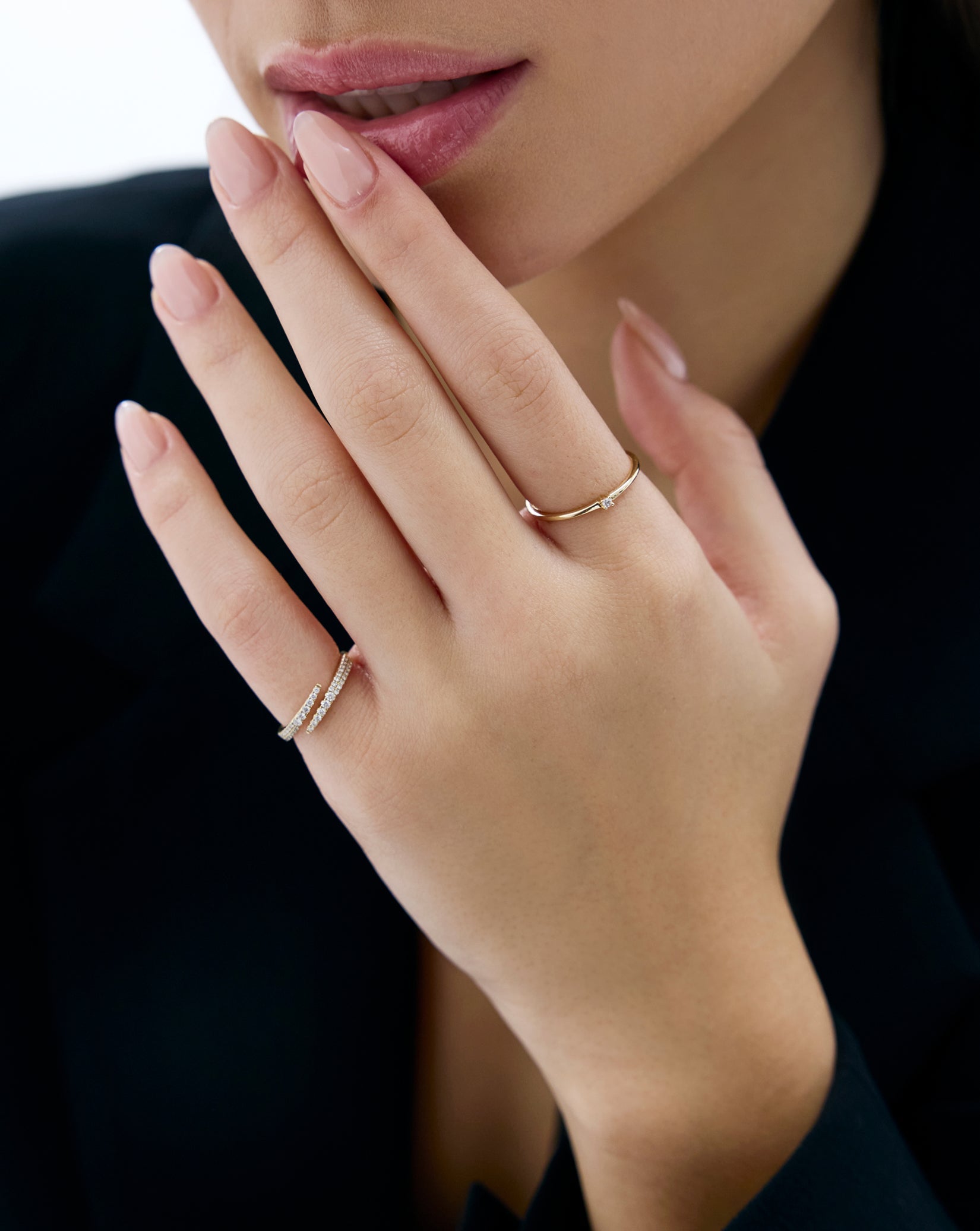 Petite Single Round Diamond Ring