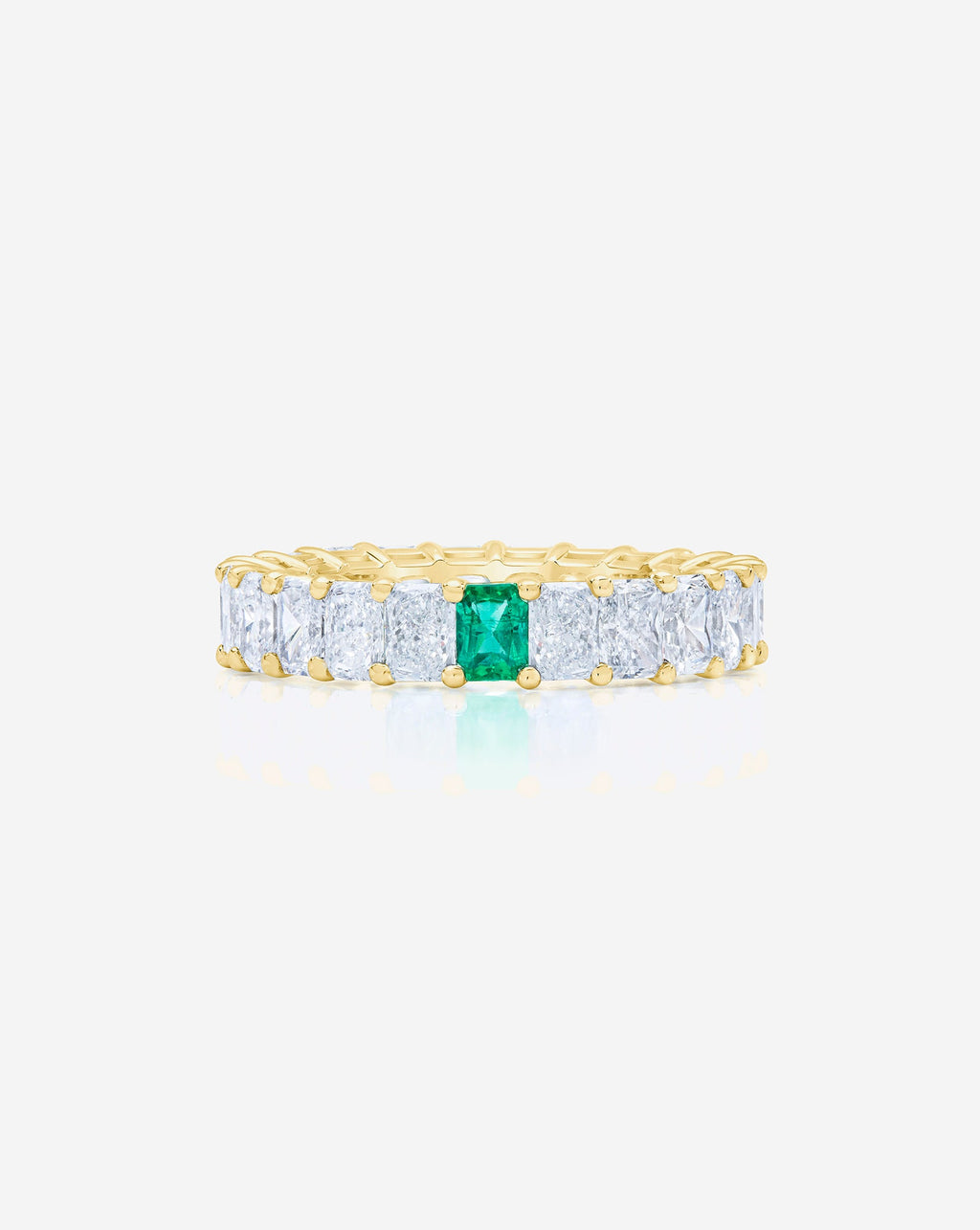 Radiant Lab Diamond and Birthstone Eternity Band