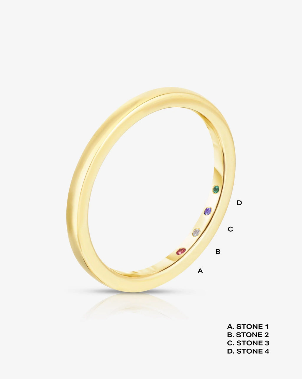 Whisper Thin Band with Birthstone