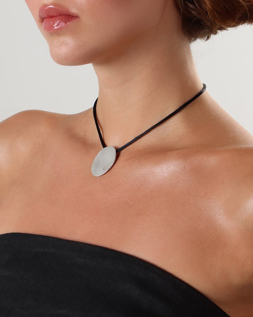 Hammered Satin Cord Necklace