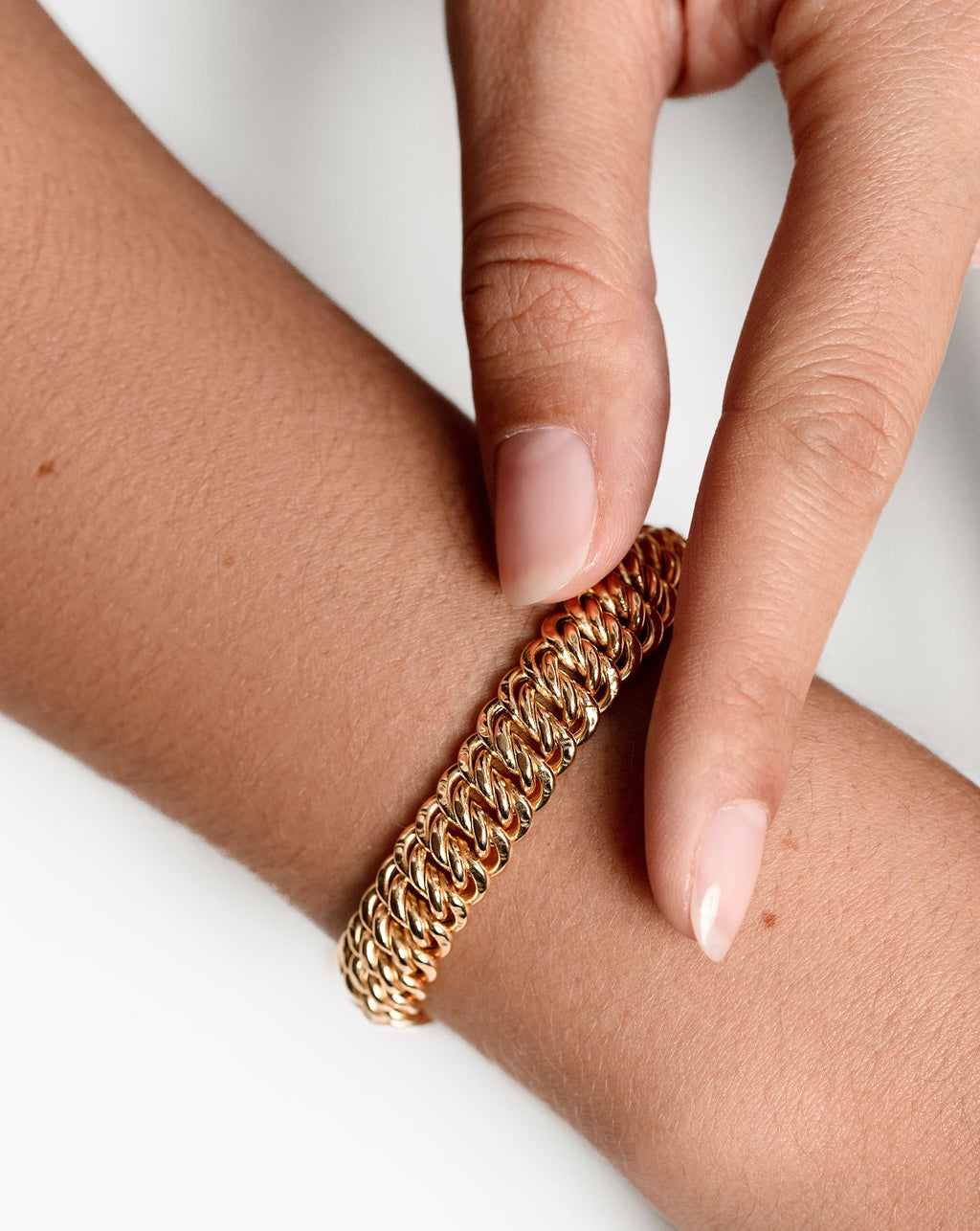 Gold Braided Chain Bracelet