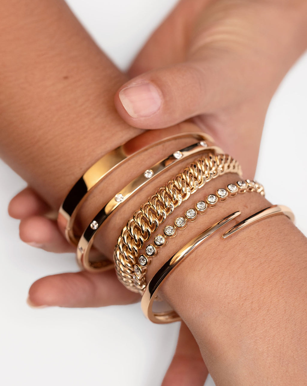Gold Braided Chain Bracelet