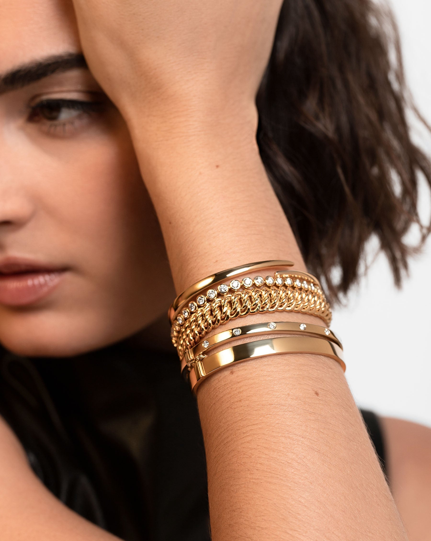 Gold Braided Chain Bracelet