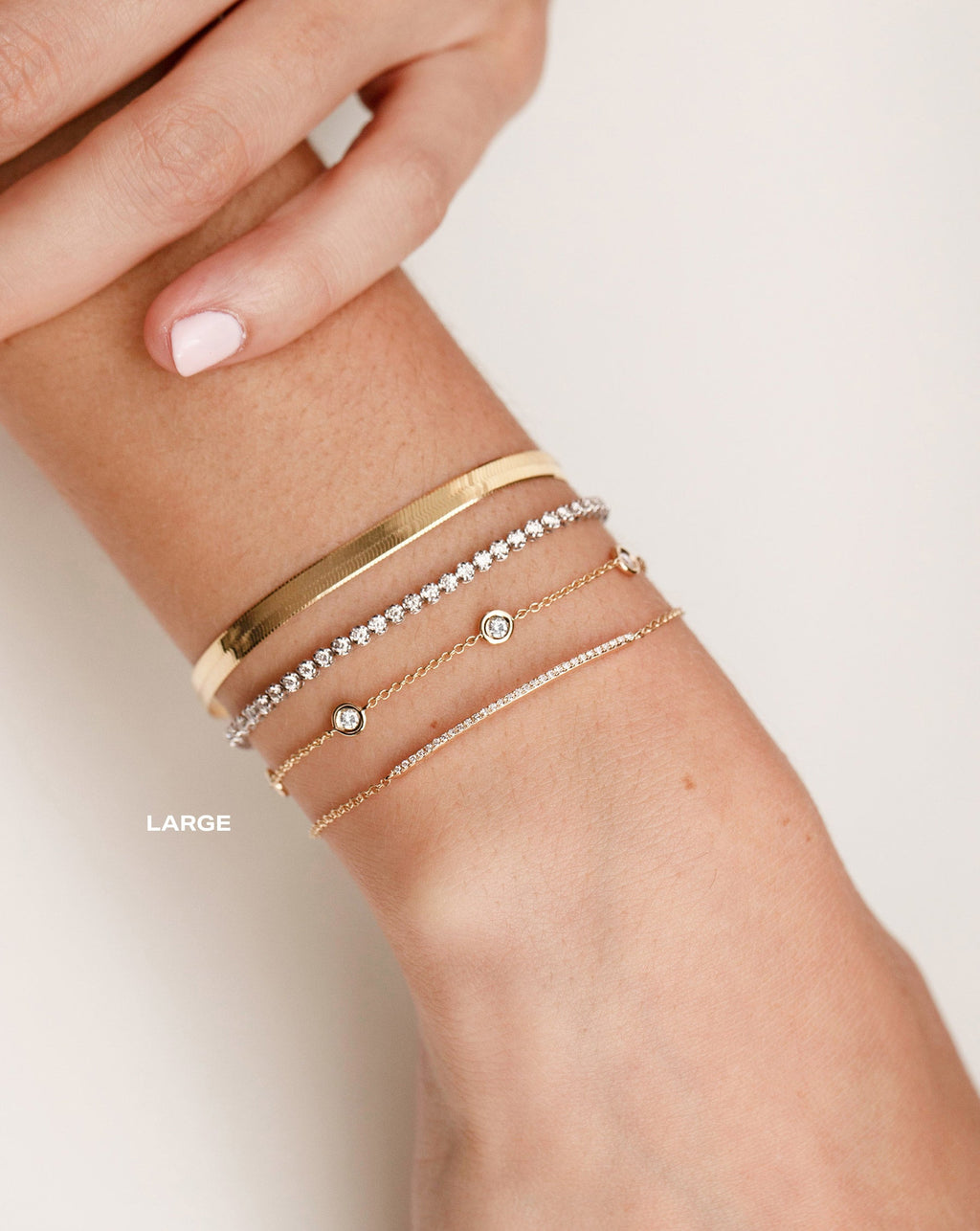 Diamond Bezel Station Bracelet