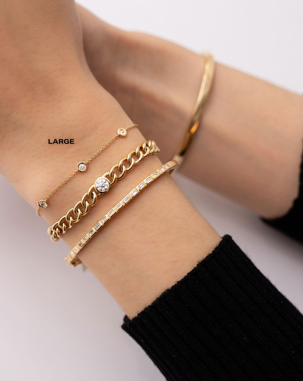 Diamond Bezel Station Bracelet