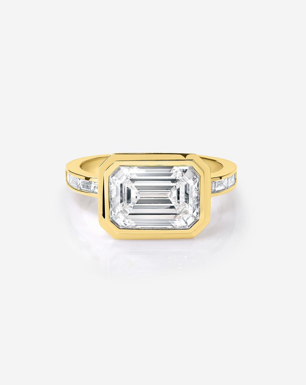 3.03 Emerald Lab Diamond Channel Set