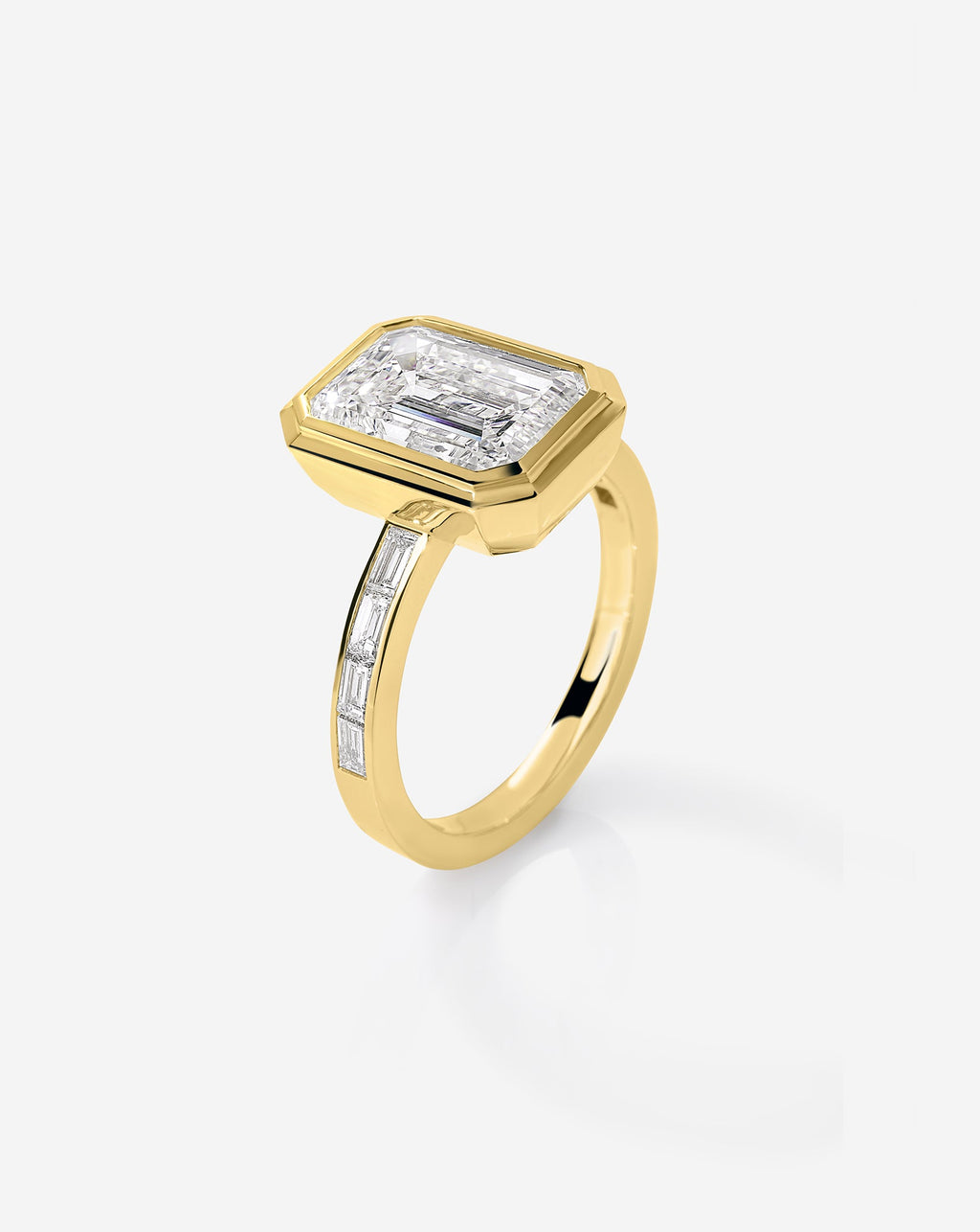 3.25 Emerald Lab Diamond Channel Set