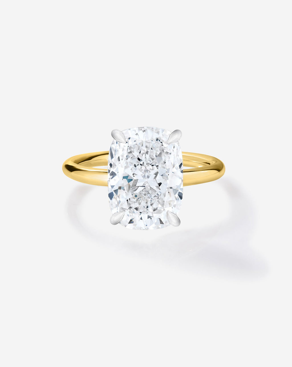 3.53 Cushion Lab Diamond in Cloud Solitaire