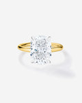 3.53 Cushion Lab Diamond in Cloud Solitaire