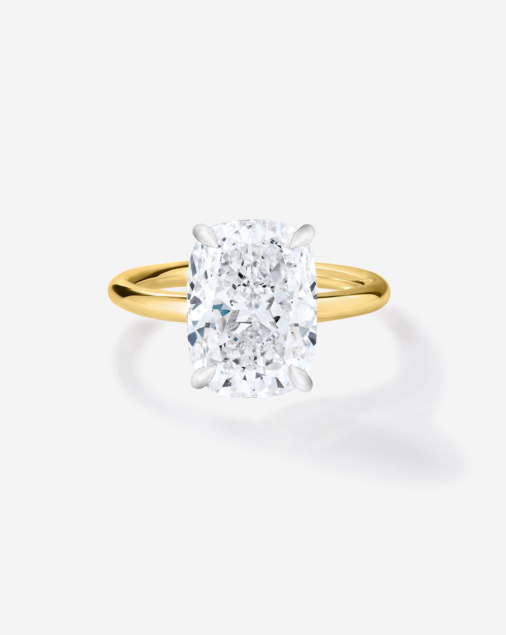 3.53 Cushion Lab Diamond in Cloud Solitaire