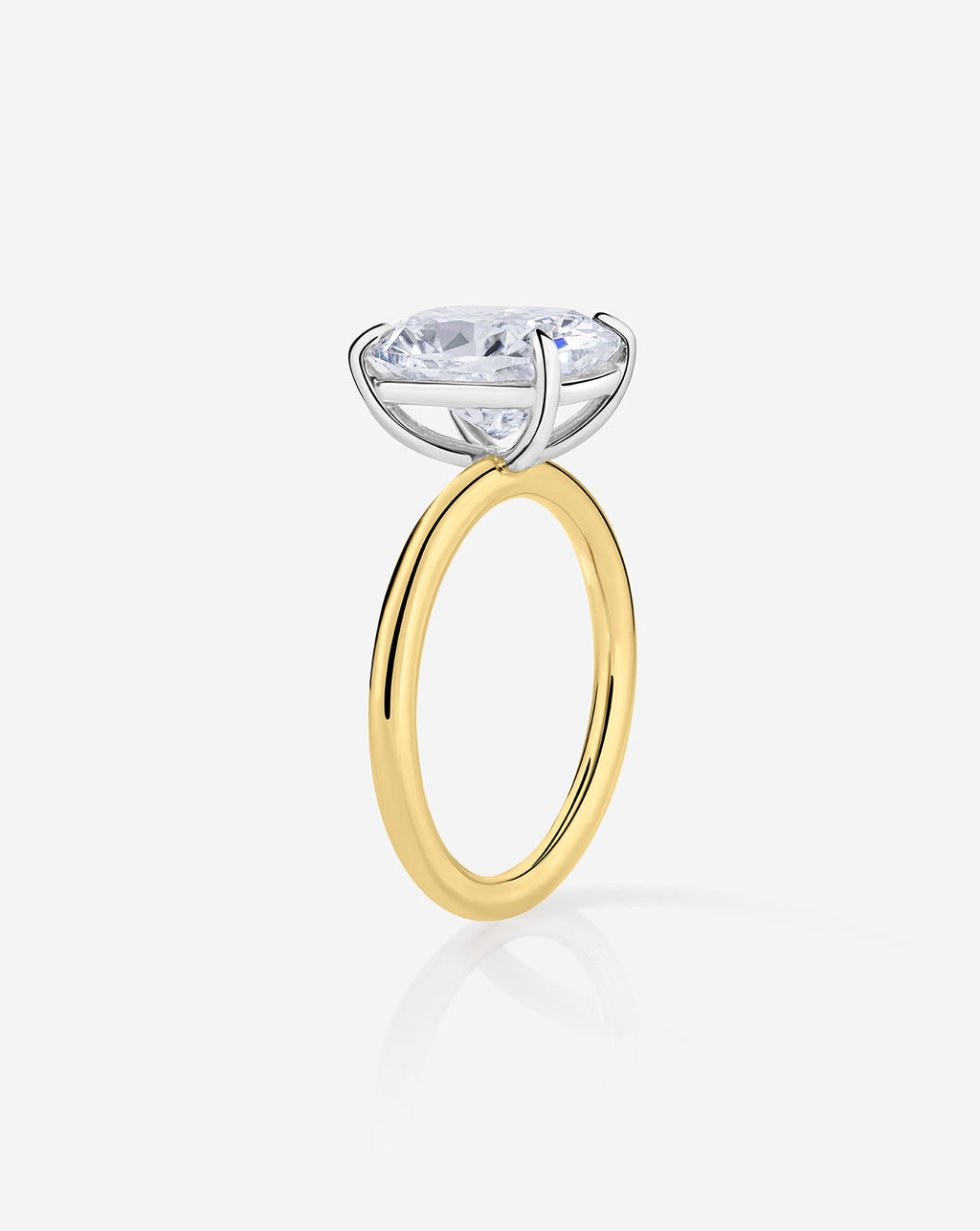 3.53 Cushion Lab Diamond in Cloud Solitaire