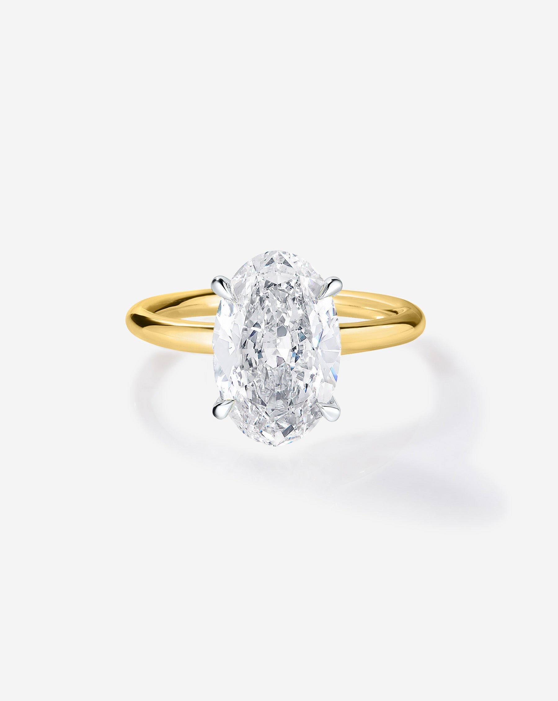 2.08 Oval Lab Diamond in Cloud Solitaire