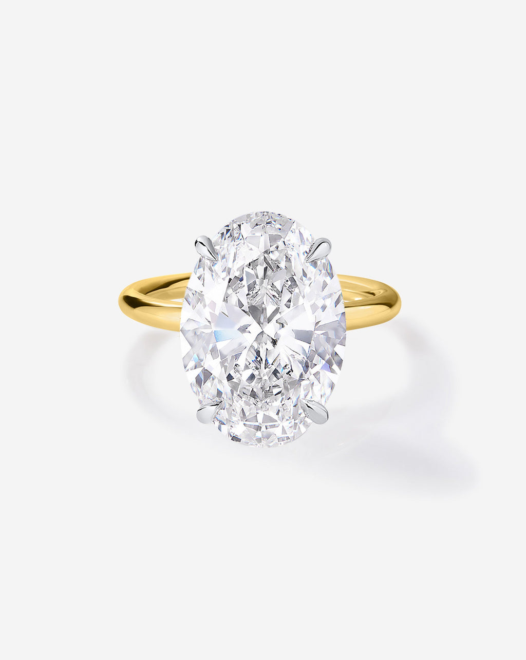 4.01 Oval Lab Diamond in Cloud Solitaire