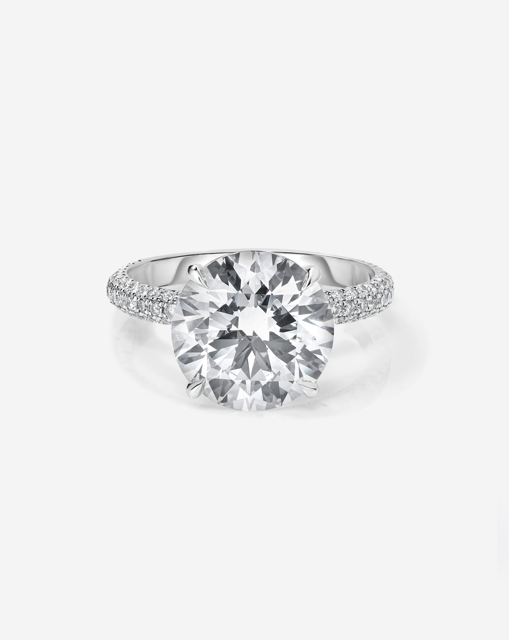 3.18 Round Lab Diamond in Pavé Cloud