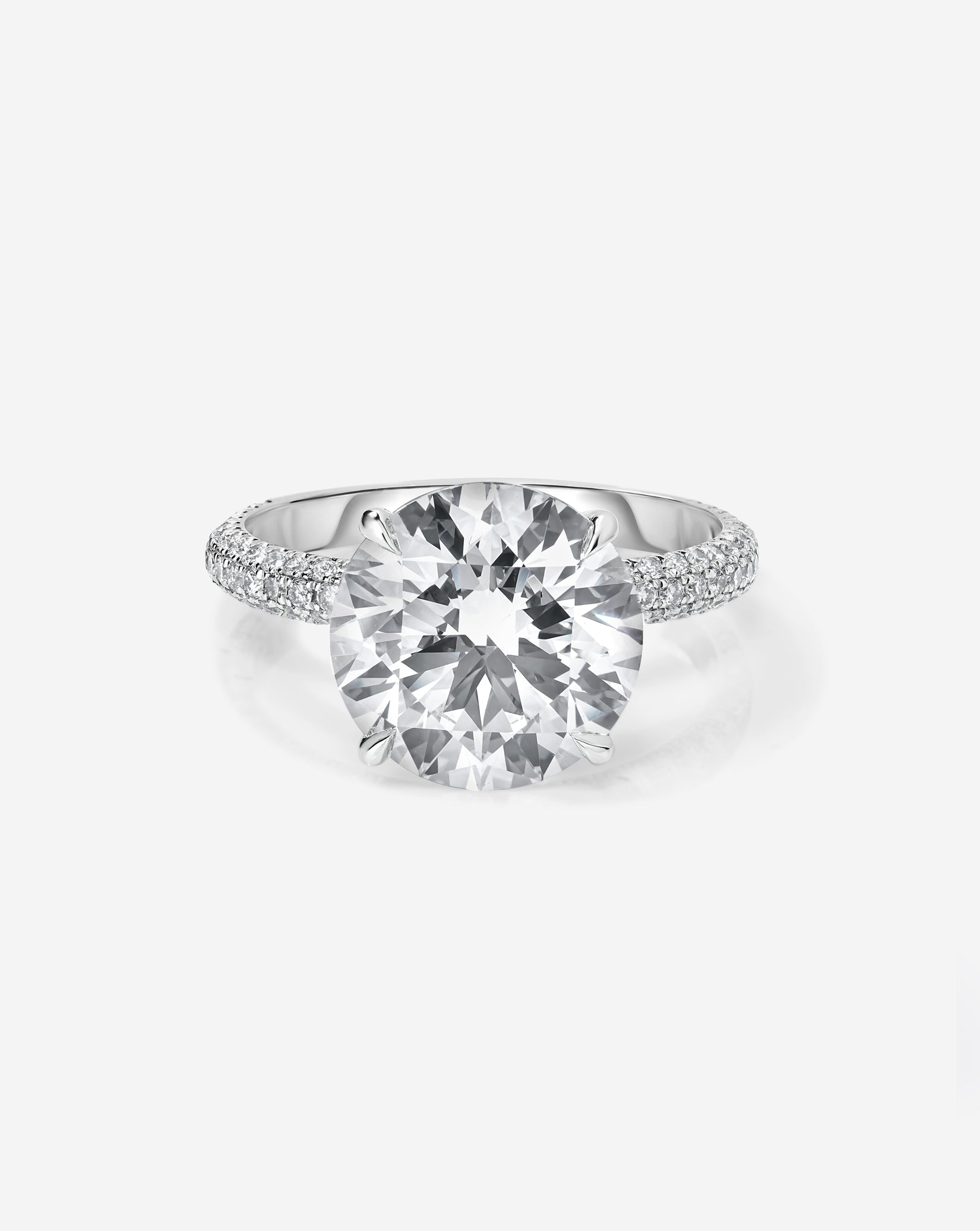 3.18 Round Lab Diamond in Pavé Cloud