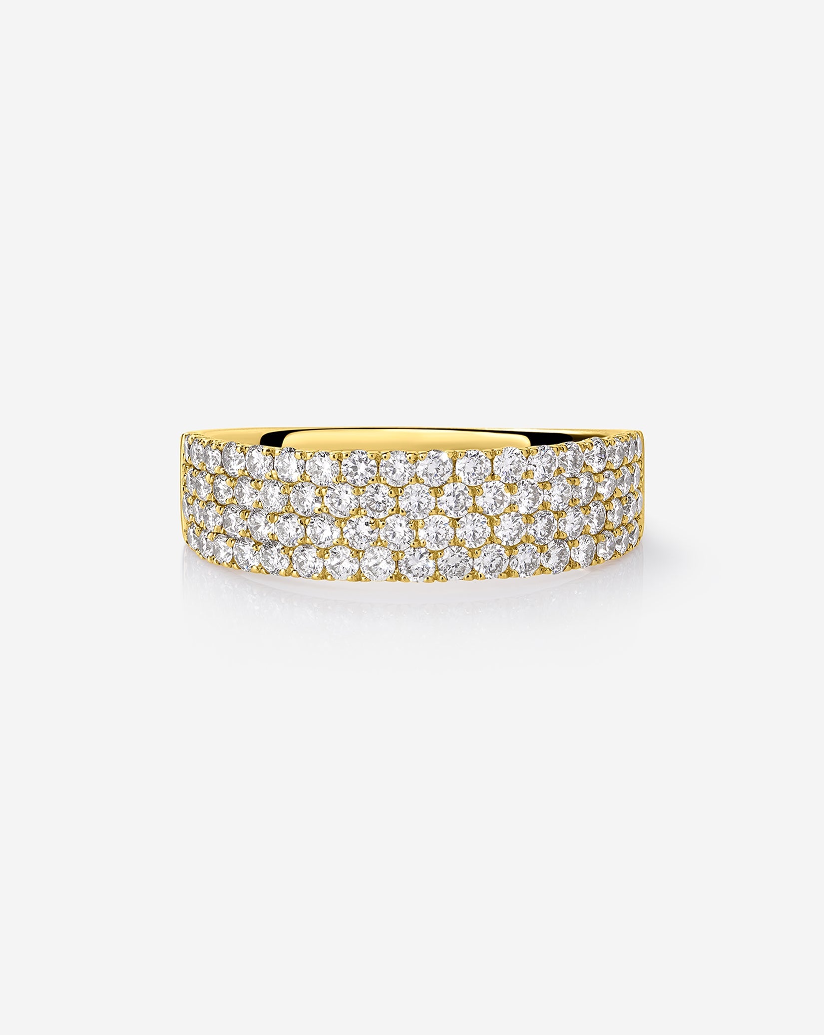 Four Row Stackable Pavé Ring