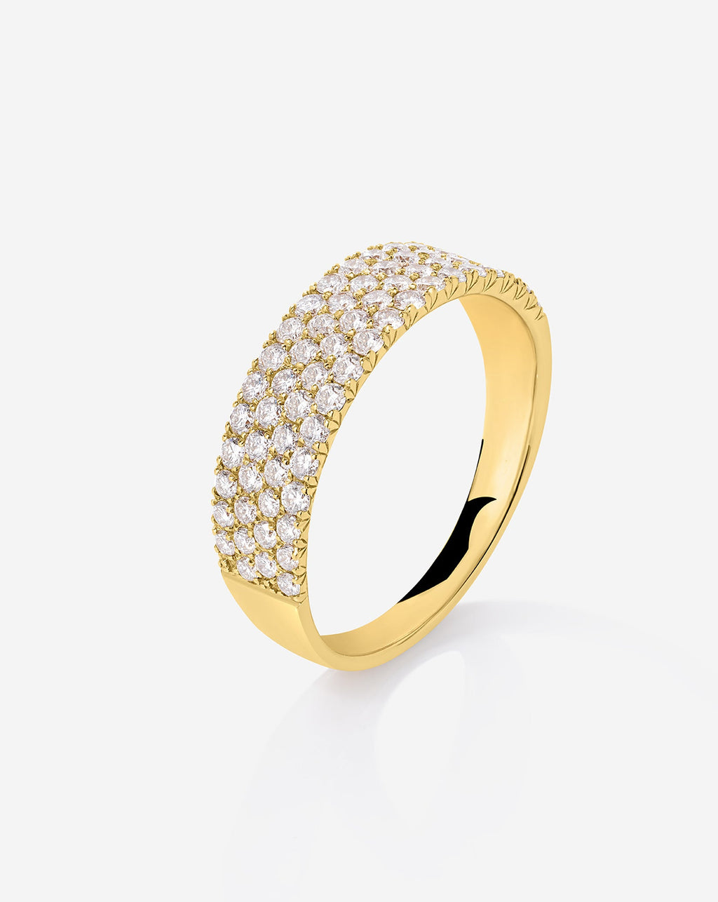 Four Row Stackable Pavé Ring