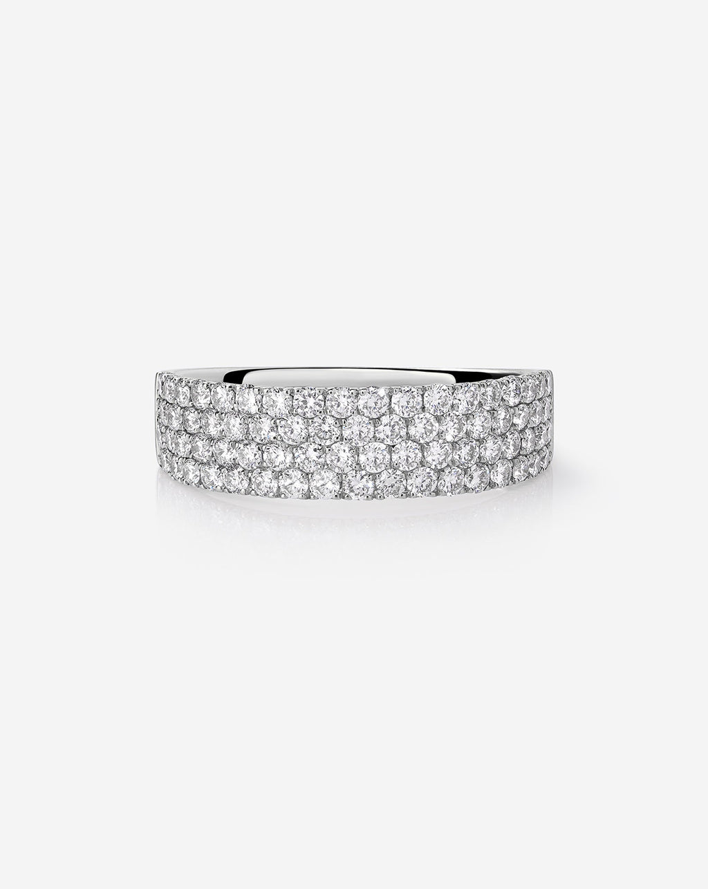 Four Row Stackable Pavé Ring