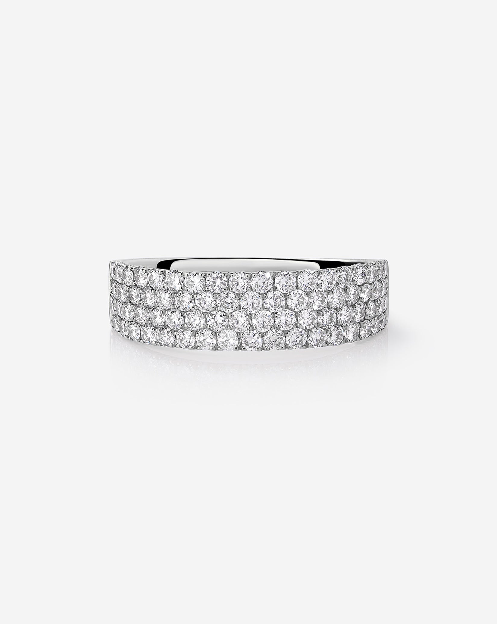 Four Row Stackable Pavé Ring