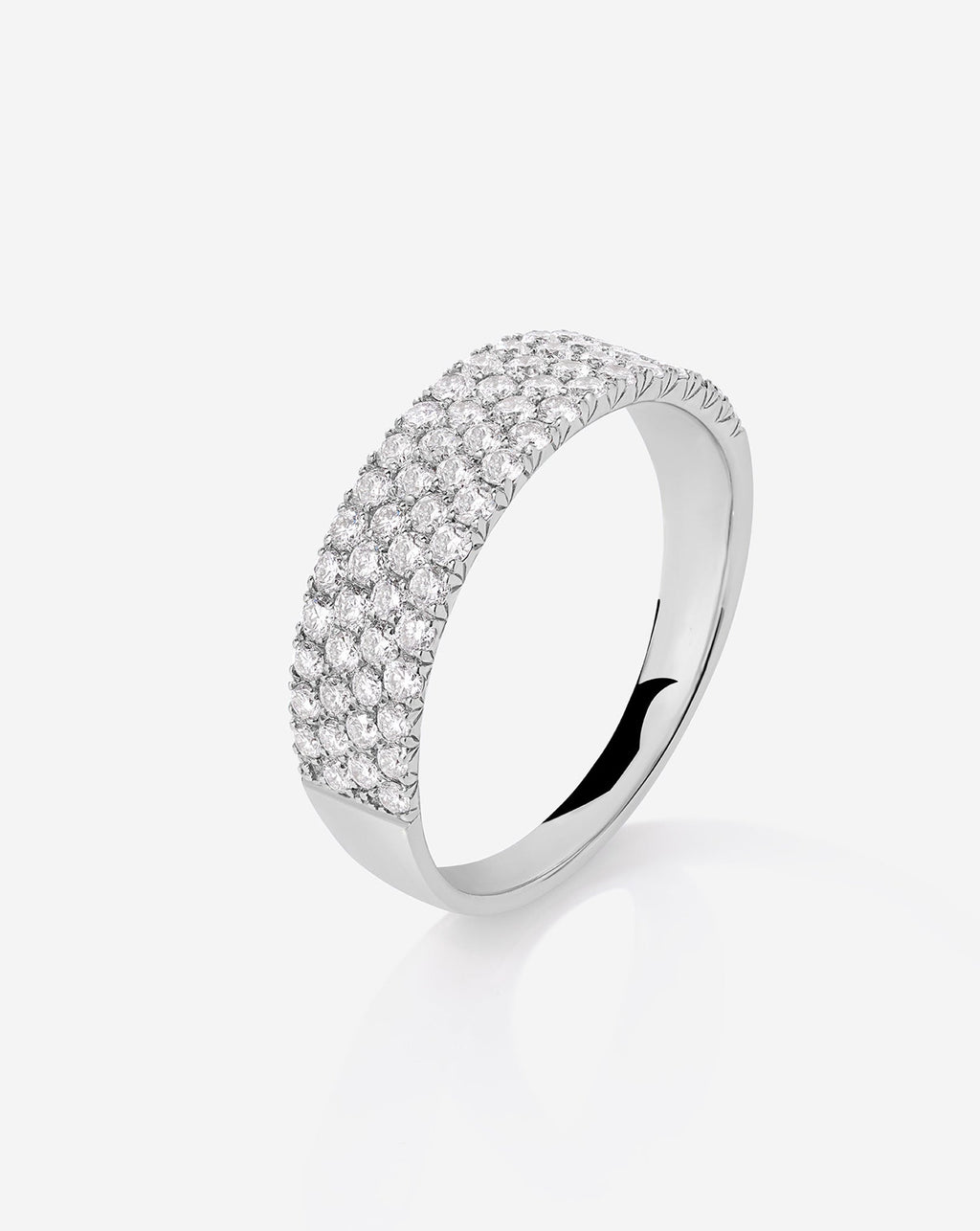 Four Row Stackable Pavé Ring