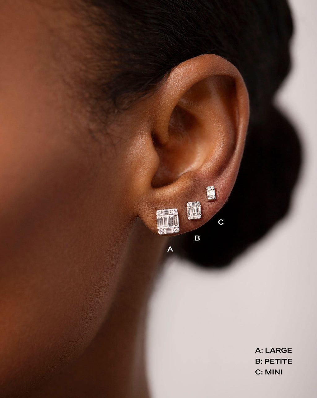 Petite Emerald Illusion Studs