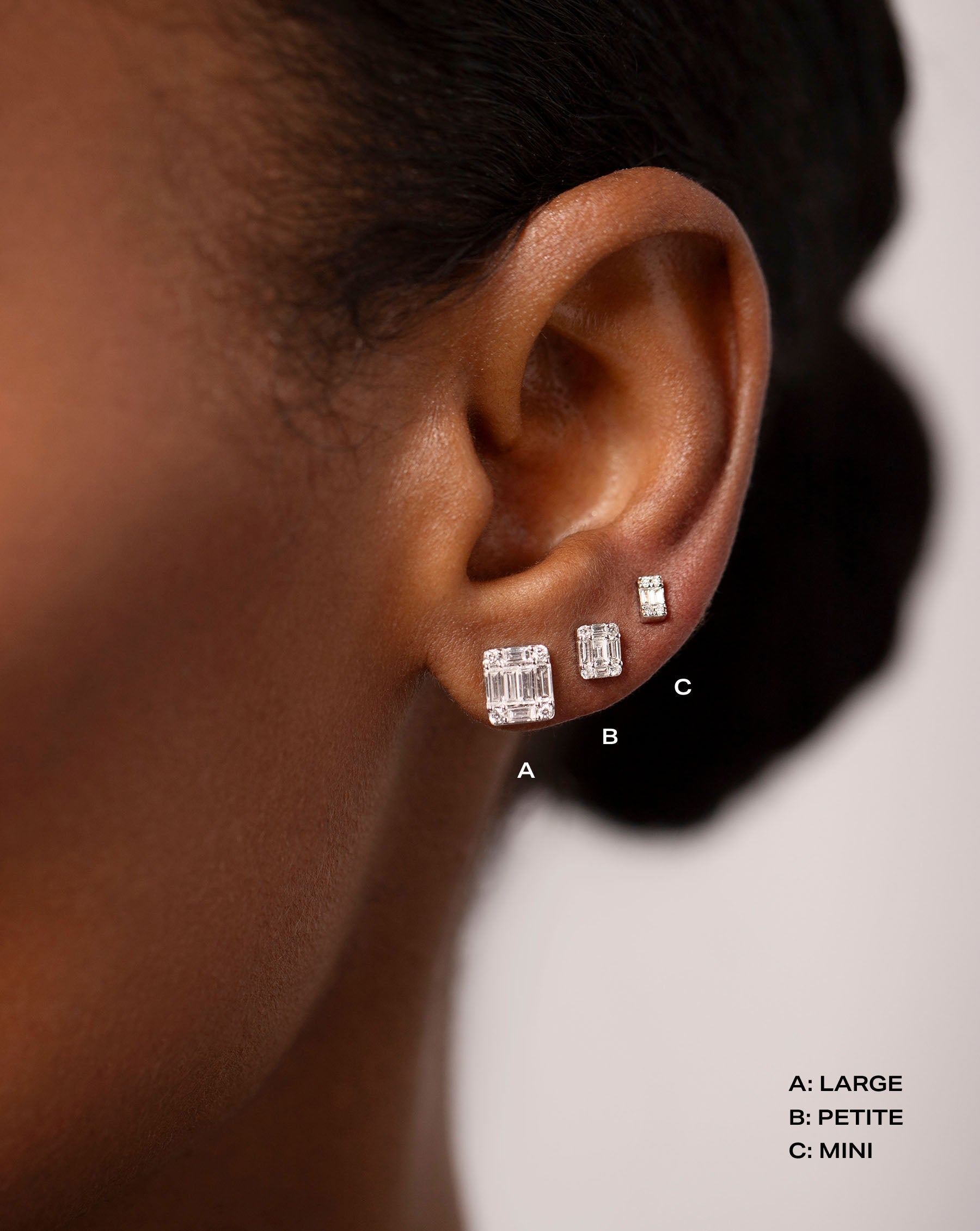Petite Emerald Illusion Studs