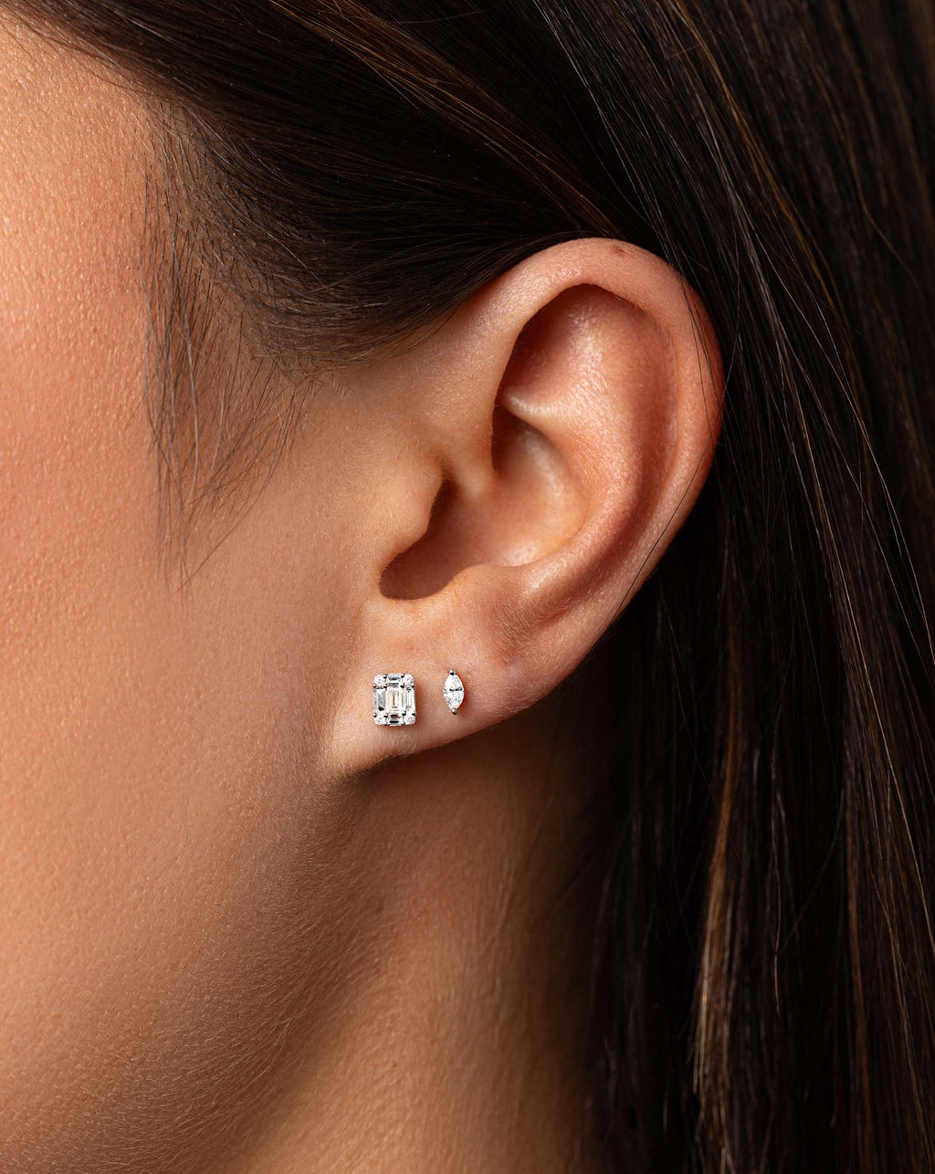 Petite Emerald Illusion Studs