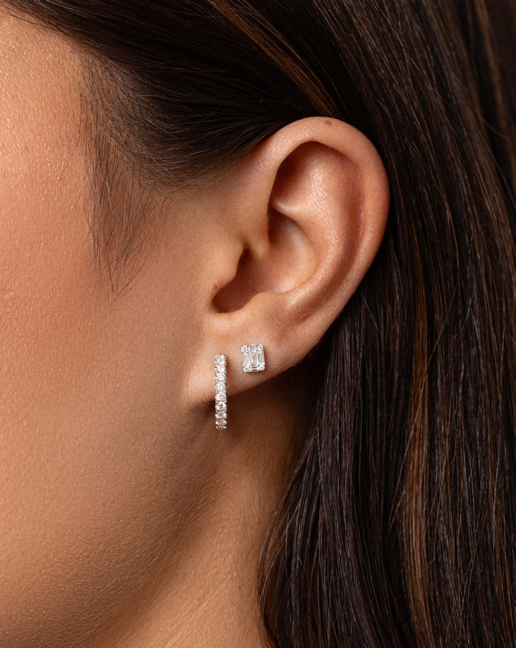 Petite Emerald Illusion Studs
