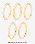 2 mm Classic Gold Band with Birthstone