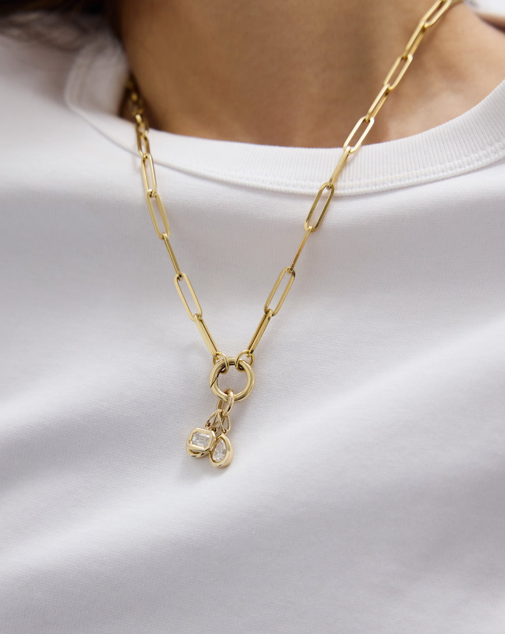 Framed Lab Diamond Pendant