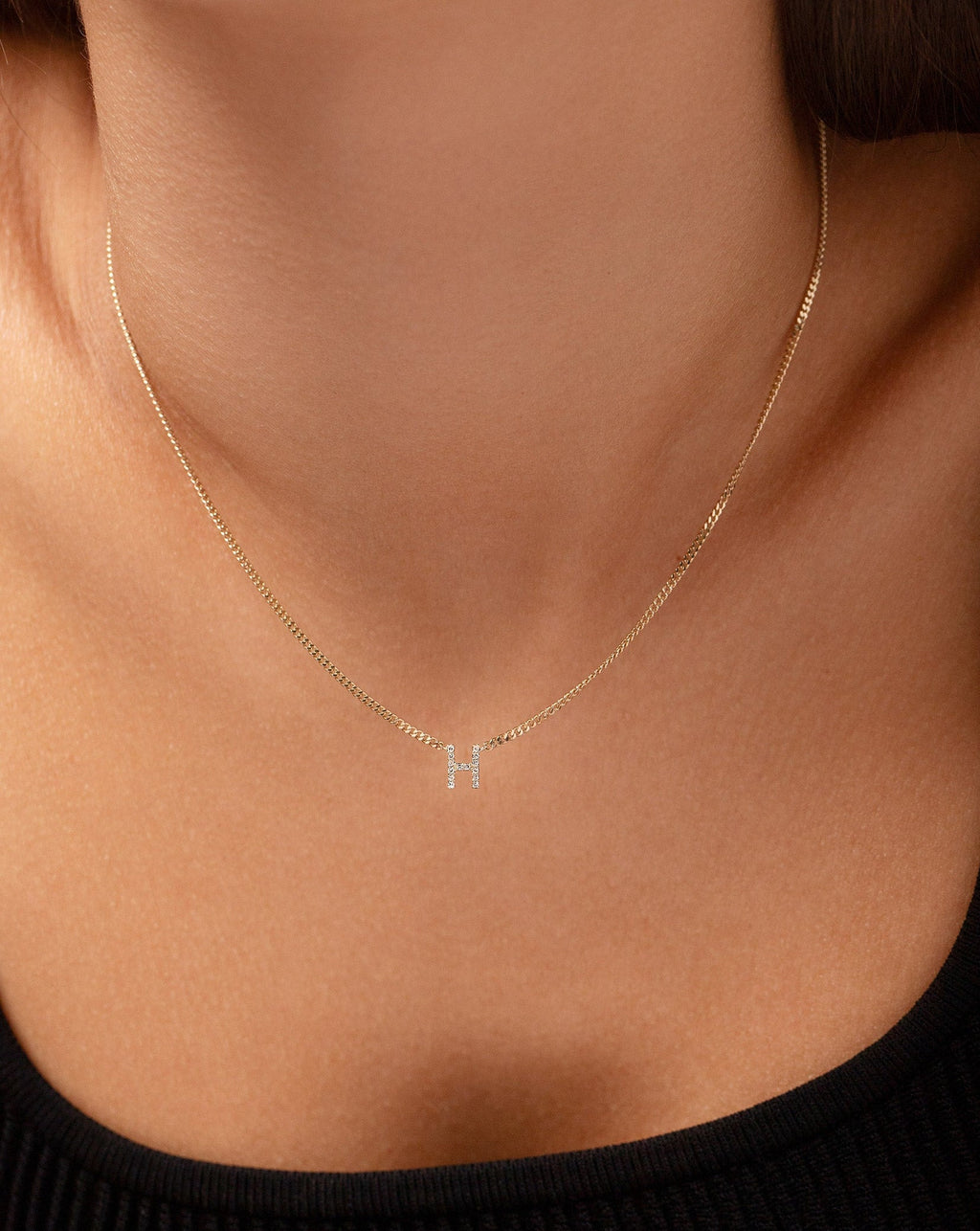 Diamond Initial Necklace