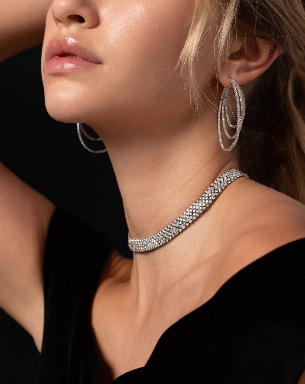 Lab Diamond Mesh Choker