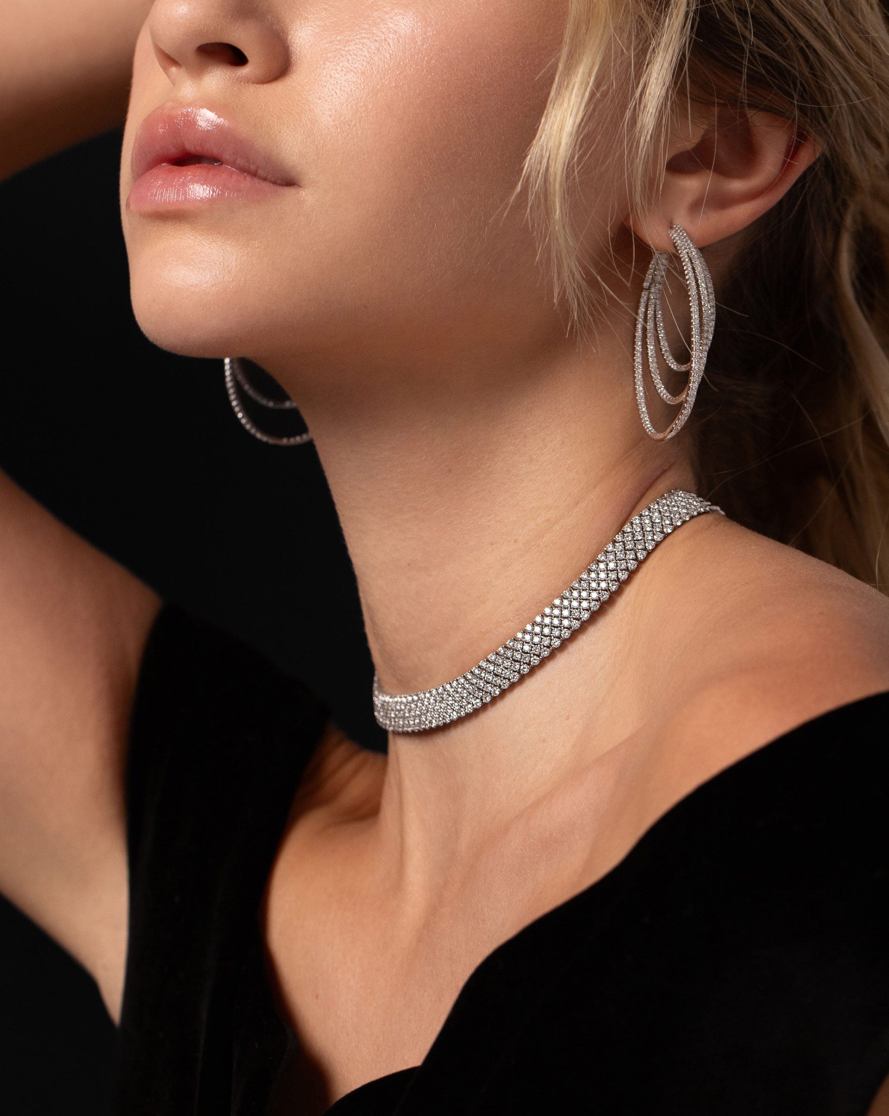 Lab Diamond Mesh Choker