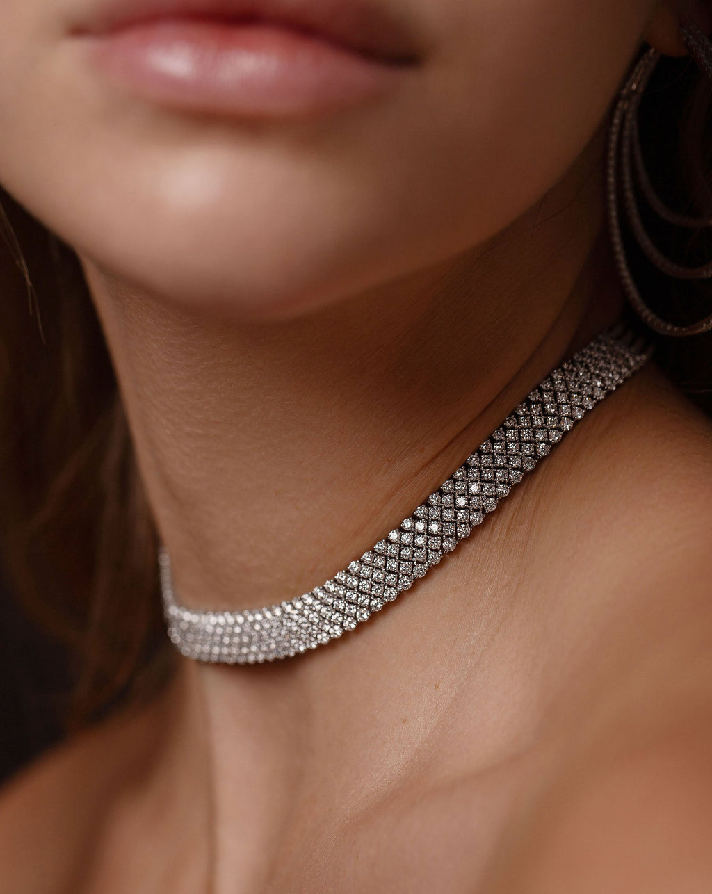 Lab Diamond Mesh Choker