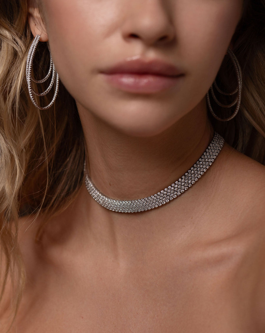 Lab Diamond Mesh Choker
