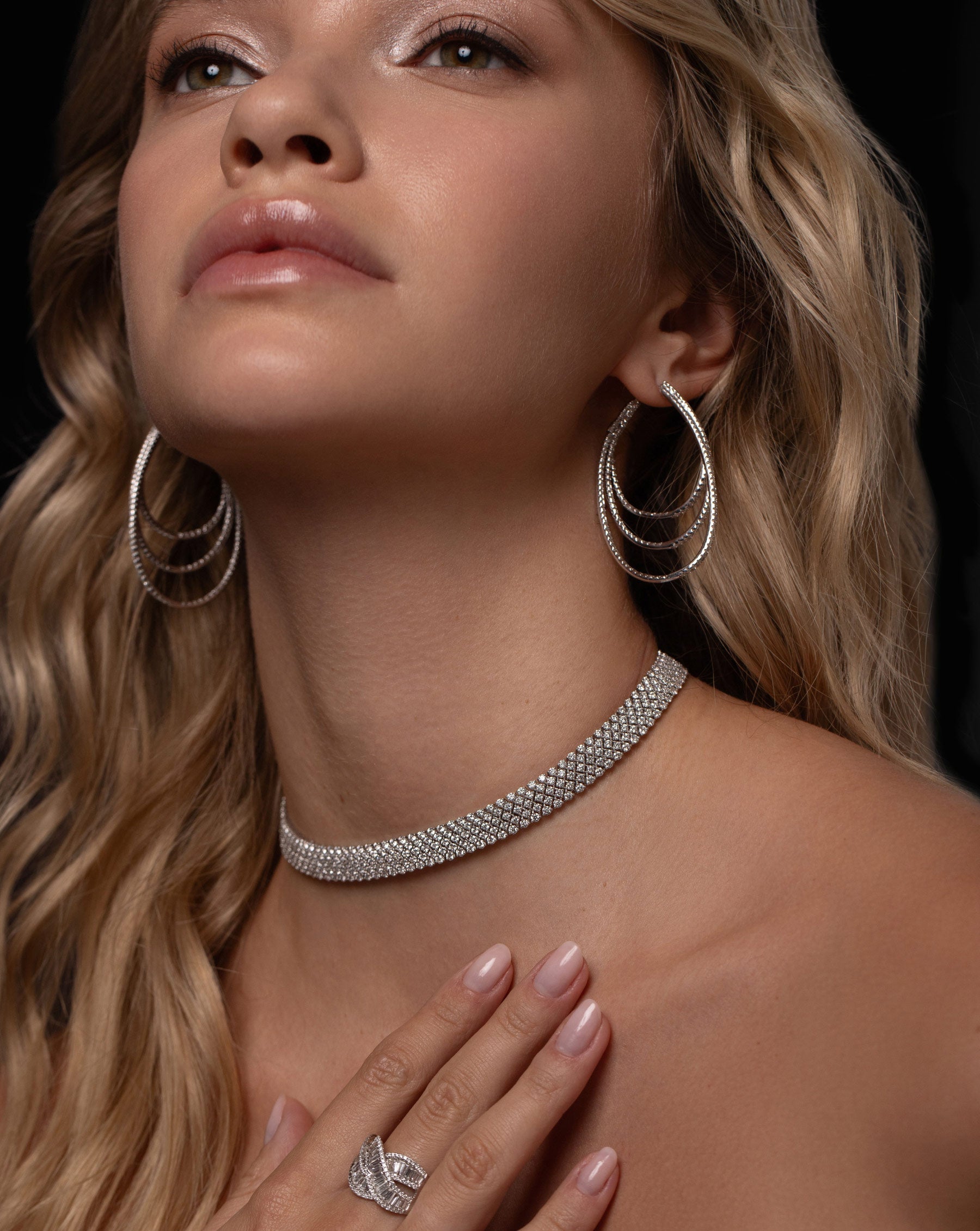 Lab Diamond Mesh Choker