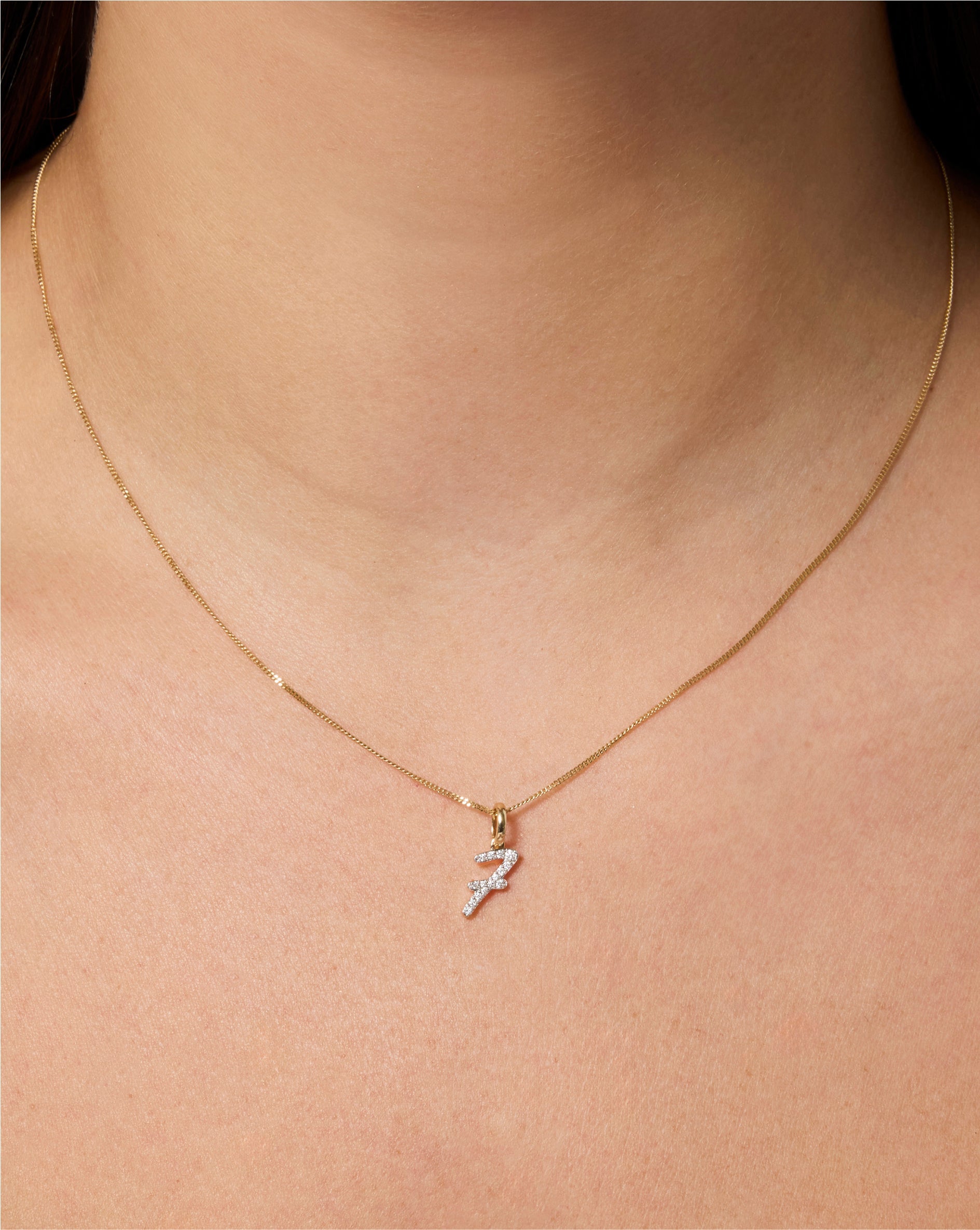 Diamond Number Pendant