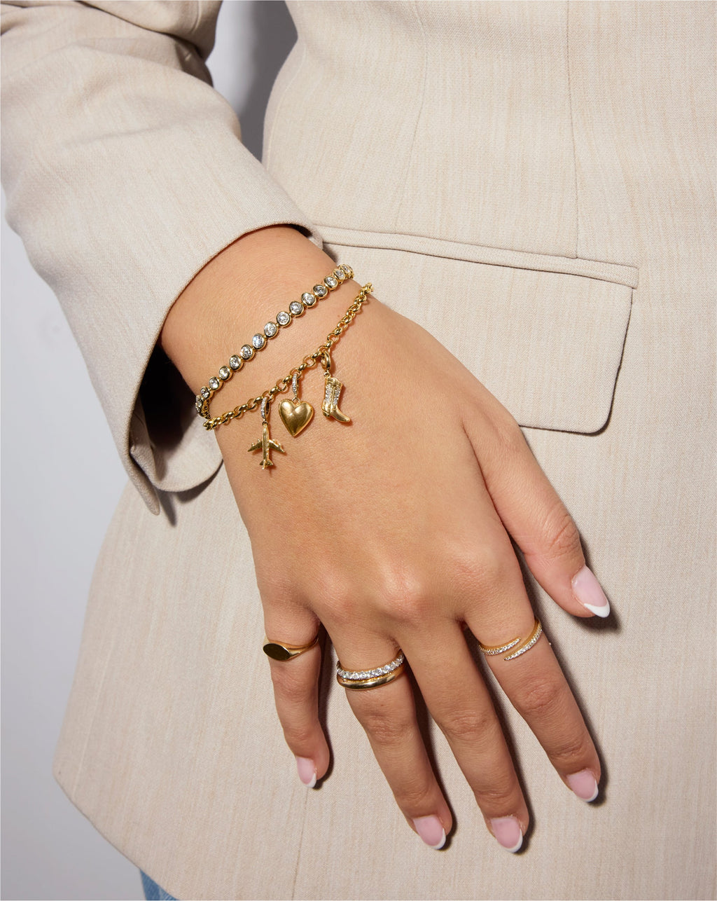 Hollow Rolo Chain Bracelet
