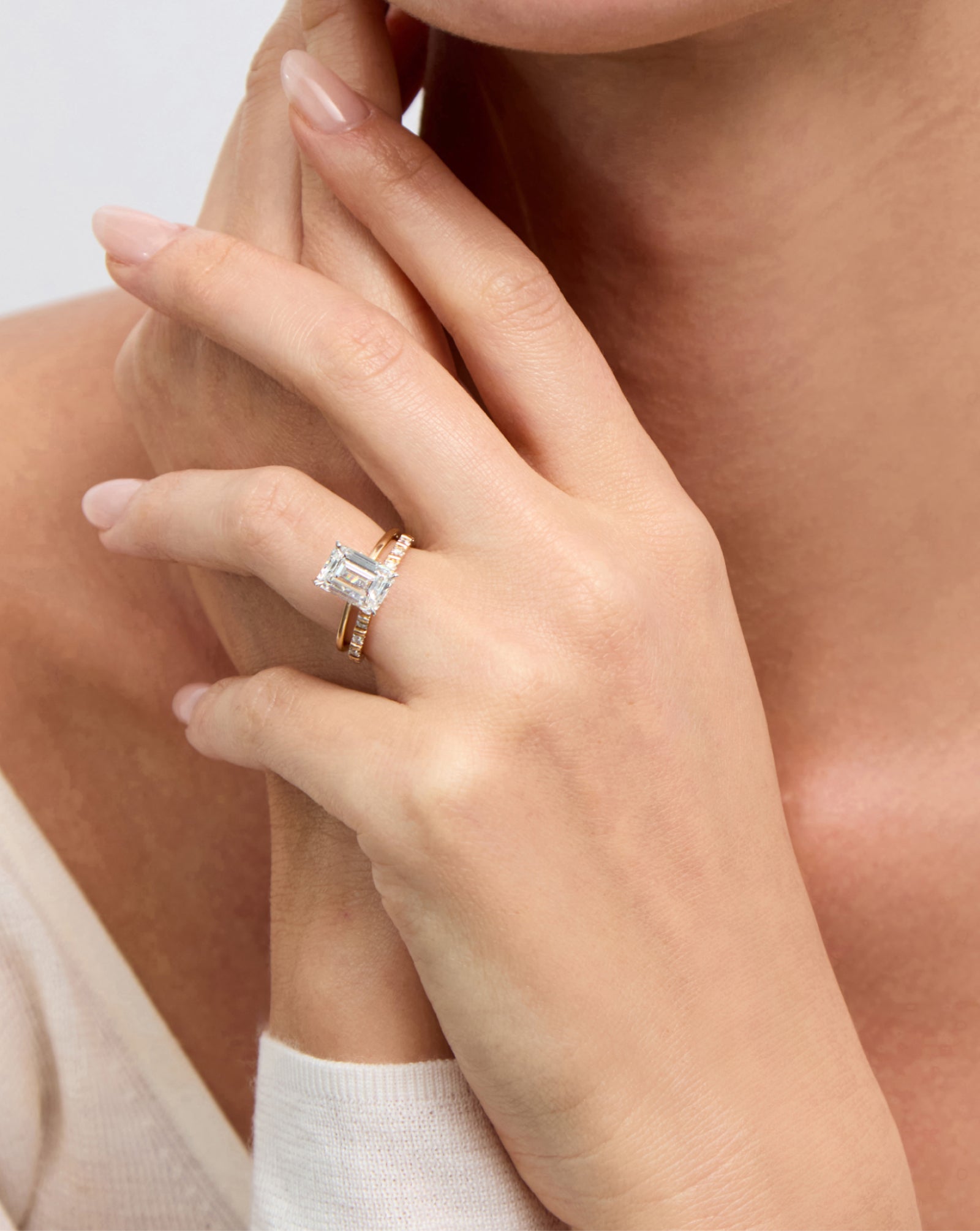 Fluted Diamond Band